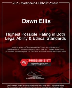 2023 Martindale-Hubbell Preeminent — Dawn Ellis